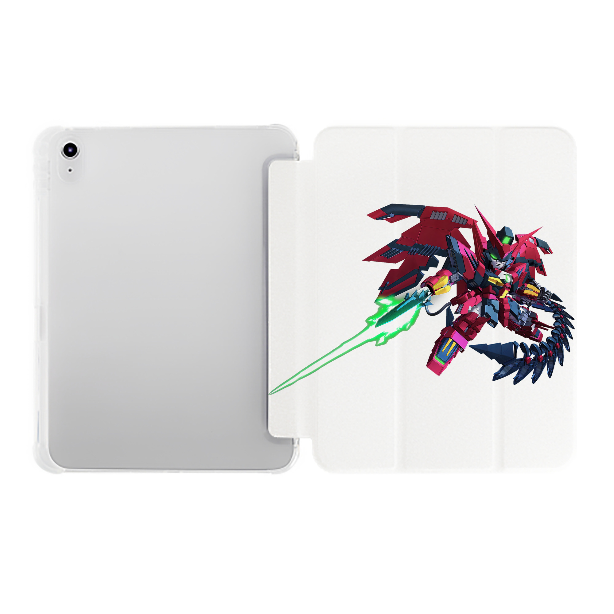 （画像用） 機動戦士ガンダム Mobile Suit Gundam IPad ケース ペン収納付き 三つ折りスタンド PUレザー×シリコン 対応機種9.5/10.5/10.9インチ